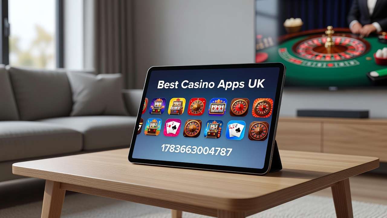 Close-up of a UK mobile casino app interface displaying live dealer tables and bonus promotions