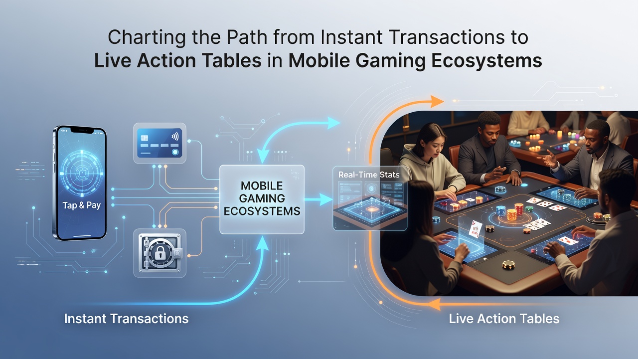 Live dealer table displayed on a mobile screen with instant transaction indicators