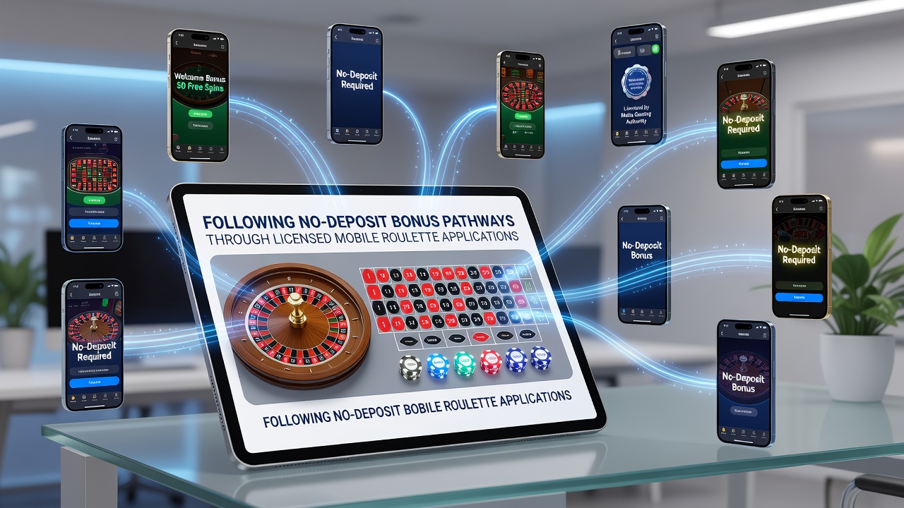 User navigating bonus terms and roulette table in a licensed mobile casino app