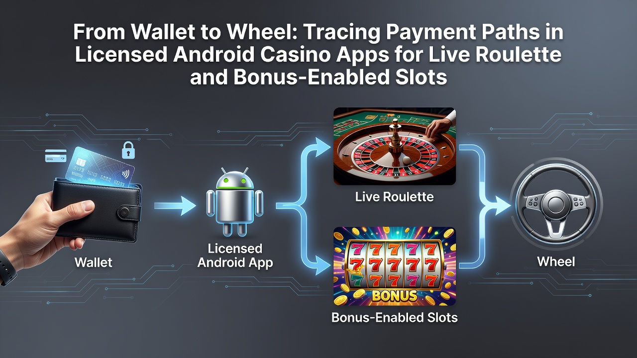 Android casino app interface showing secure payment options for live roulette and slot bonuses