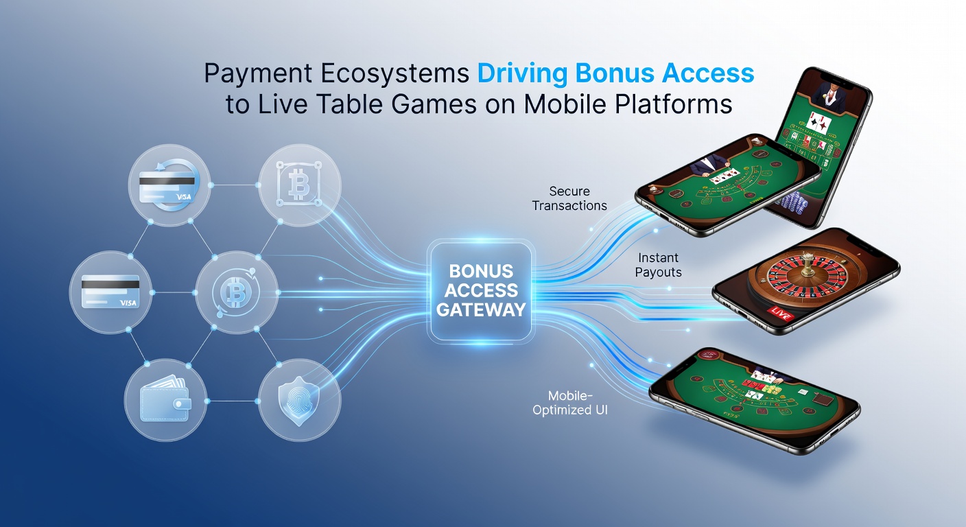 Mobile payment interface showing seamless deposit options for live table game bonuses