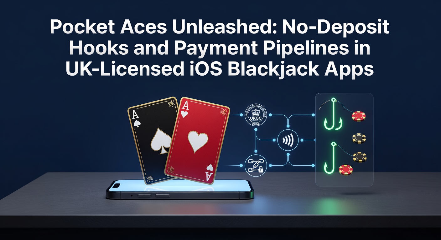 iOS smartphone displaying a vibrant blackjack table with pocket aces and bonus notifications in a UK-licensed casino app