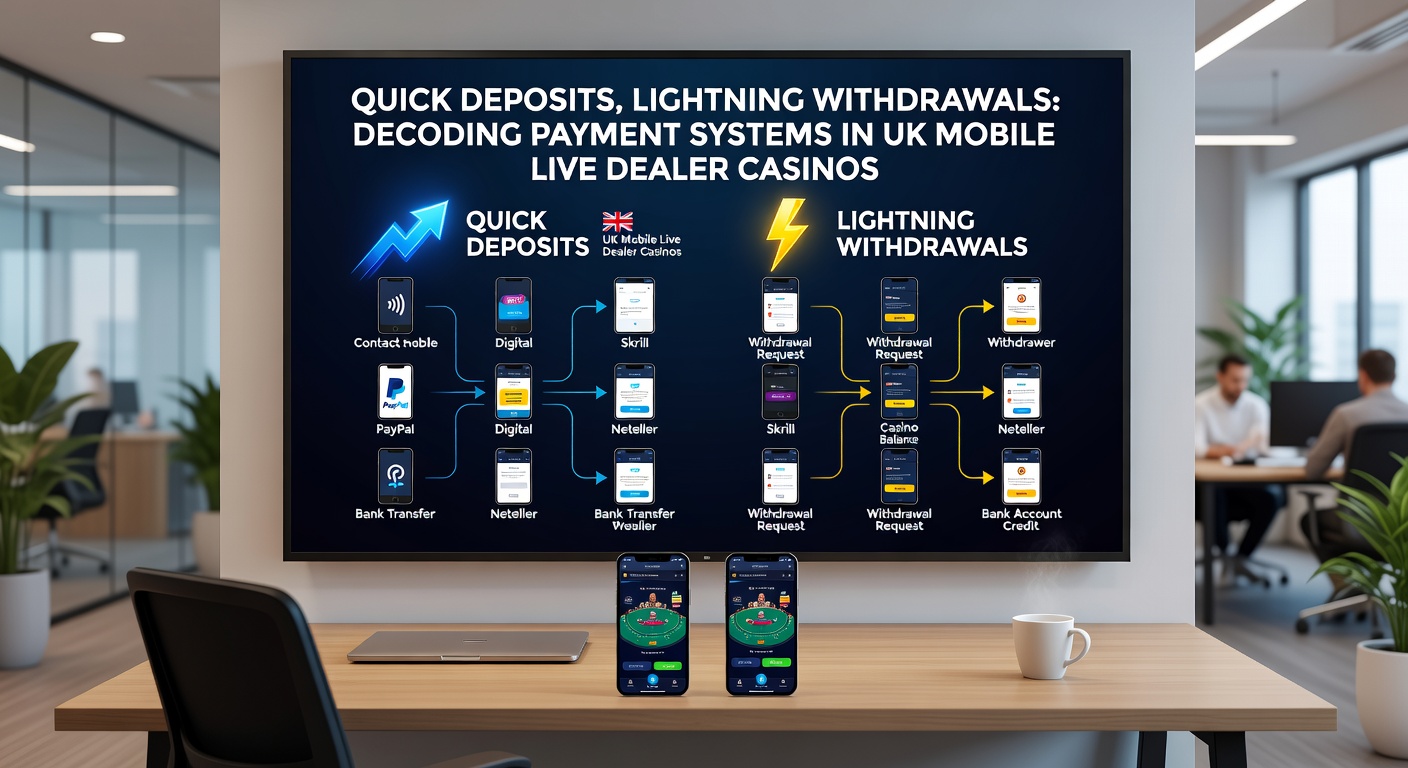 Infographic comparing deposit and withdrawal speeds across e-wallets, cards, and mobile payments in a casino app interface, with clocks showing times from seconds to hours