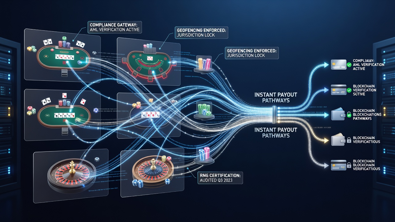 Mobile table game interface showing secure payout pathways